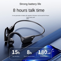 Earphone Olahraga LED Nirkabel Terbaru dengan Baterai untuk Gaming, Headset Konduksi Tulang Non-In-Ear, Stok Tersedia