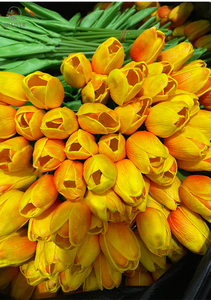 Noir 14 "Fleurs De Tulipes En Latex Artificielles Real Touch Faux Fleurs pour La Décoration De La Maison Fleurs Artificielles En Soie En Vrac Tulipe - Product Image 6