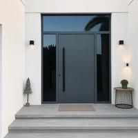 Portes en aluminium sur mesure style 2026, portes coulissantes à double vitrage, portes d'entrée extérieures commerciales en aluminium