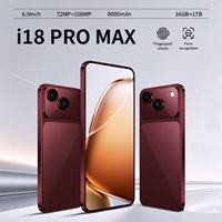 Téléphone portable Android 1 18promax Max 4G 5G 12 Go + 512 Go, appareil photo, écran 6,9 pouces