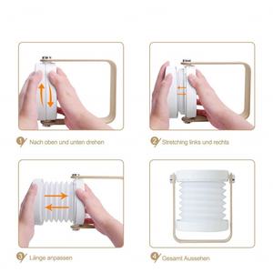 Lanterne pliable à intensité variable avec batterie interne rechargeable par USB, lampe de camping sans fil LED, lampe de bureau intelligente pour la maison avec bouton tactile - Product Image 3