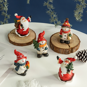 Hot Sale Christmas Decoration European Style <b>Vintage</b> Resin <b>Old</b> Man Snowman Window and Home Desktop Decoration - Product Image 3