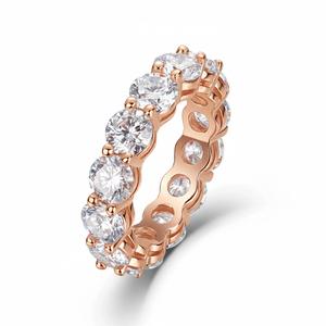 Anillo Cerrado de Moissanita de 4mm al por Mayor, Plata Pura, Lujoso y Superventas para Hombres y Mujeres - Product Image 6