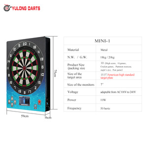 Consola de juego de dardos eléctrica portátil sin conexión, en stock, para colgar en la pared, mini máquina de dardos suaves para práctica informal en casa para adultos. - Product Image 2