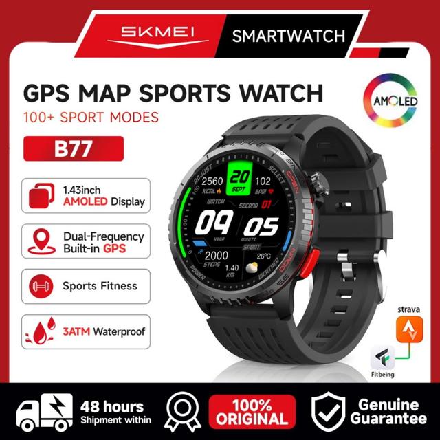 SKMEI BOZLUN B77 GPS Smart Watch Location Tracking for TFT Screen Rugged Outdoor Sport Fitness Waterproof Men Smartwatch