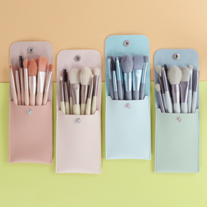 ชุดแปรงแต่งหน้าสีชมพูพาสเทล 8 ชิ้น พร้อมตัวอย่างสินค้าฟรี จัดส่งฟรี - Product Image 1