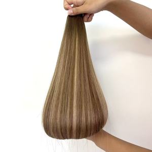 Extensions de cheveux humains russes balayage, dorées, invisibles, plates, parfaitement alignées avec Genius Weft - Product Image 1