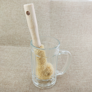 Brosse <span class=keywords><strong>en</strong></span> fibre de coco <span class=keywords><strong>avec</strong></span> manche <span class=keywords><strong>en</strong></span> bois et long manche pour nettoyer les verres - Product Image 4