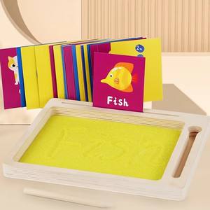 Juego de Juguetes de Madera para Dibujar, Mesa de Arena para Practicar Escritura y Pintura, Juguetes Educativos Montessori para Niños - Product Image 4