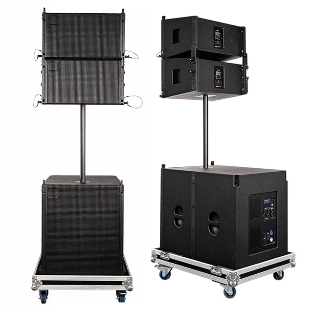 DSP Dual 10 Inch Super Bass Subwoofer Speaker Professional Line Array Speakers Set Active Stage Line Array Speaker System