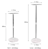 Support à fleurs en acrylique transparent moderne et durable de haute qualité 80 cm (60 cm/80 cm) – Décoration de table minimaliste pour mariage – Support en T