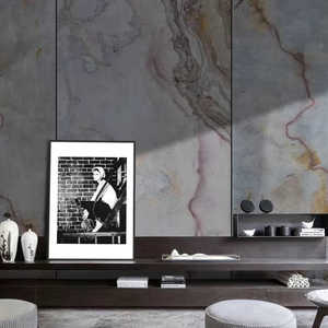 Hojas de chapa de piedra de mármol blanco translúcido de diseño moderno Sanjayani Aplicación de pared exterior artificial flexible para uso en interiores - Product Image 1