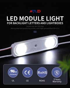 High Bright Advertising Led Module SMD <b>12V</b> <b>DC</b> Channel Letter Lighting IP67 Outdoor Flexible 2 Lens 2835 Commercial Light Modules - Product Image 5