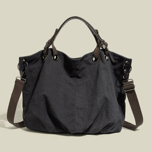 Japanese Linen Canvas Fashion <b>Tote</b> <b>Bag</b> Women <b>Large</b> Capacity Portable Casual 3-Way Handbag Shoulder Crossbody <b>Bag</b> Winter Commute - Product Image 2