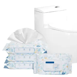 Einweg chlor freies spülbares feuchtes Toiletten papier Feucht tuch gewebe