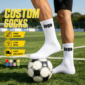 Chaussettes de course à <span class=keywords><strong>compression</strong></span> Coolmax personnalisées pour le sport, chaussettes de randonnée athlétiques à coussinets - Product Image 1