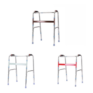 Hengshunhe Stainless Steel Single Bend <b>Walker</b> Height Adjustable Foldable Portable For <b>Elderly</b> Support Walking Aid - Product Image 1