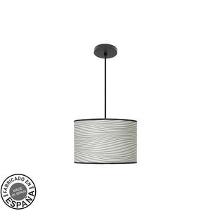 Lámpara colgante de moda 1xE27 en negro con surco gris, dimensiones regulables 30x30cm, ideal para decorar espacios y proporcionar iluminación. - Product Image 1