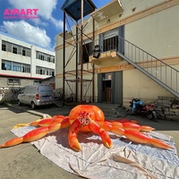Crabe ermite gonflable décoratif, animal marin gonflable pour la publicité, articles gonflables