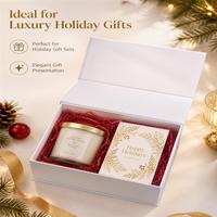 Boîte cadeau magnétique de Noël avec logo personnalisé, petit MOQ, délai de livraison rapide, boîte d'emballage pliante en carton de luxe, en gros