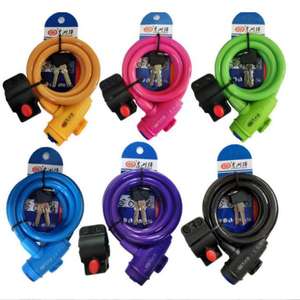 Candado de cable para bicicleta Jizhou Lock 5108, candado de alambre de acero con llaves para seguridad en ciclismo de montaña - Product Image 3