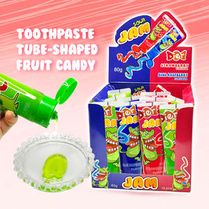 कैंडी थोक कस्टम निजी लेबल नए टूथपेस्ट तरल मिठाई बच्चों कैंडी खिलौने मिश्रित फल स्वाद के साथ जाम - Product Image 1