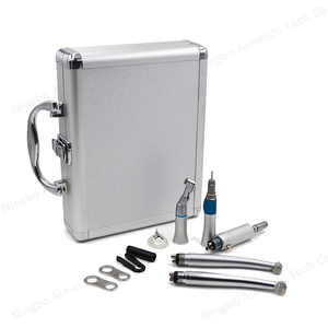 Kit de pièces à main basse vitesse coloré avec logo personnalisé + 2 turbines haute vitesse avec boîte en aluminium jeu de pièces à main pour étudiant bleu rouge violet - Product Image 4
