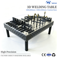 Table de soudage 3D en acier 1000x800x200mm, robuste, haute capacité de charge, haute précision, pour atelier de réparation