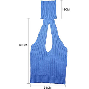 Pull sexy dos nu à col roulé pour femme, cosplay d'anime, Virgin Killer, bikini une pièce, débardeur en tricot, veste - Product Image 6