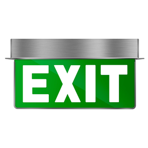 Señal de escape de emergencia de doble cara personalizada, luz colgante, hoja acrílica gruesa empotrada, señal de salida de patrón personalizado de plástico LED - Product Image 3