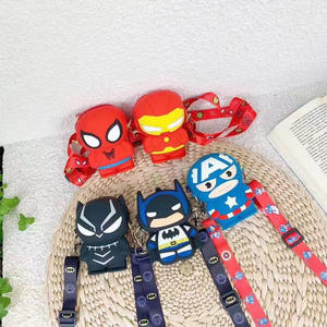 Spider-Man dessin animé Anime enfants silicone voyage porte-monnaie garçons sacs à bandoulière - Product Image 1