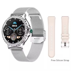 2025エレガントな女性スマートウォッチNX19ダイヤモンドフレーム付き1.3インチHDスクリーンRTL8763EWE BTコール睡眠モニタリングレディースウォッチ - Product Image 2