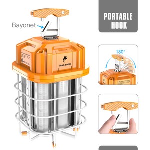 Lumière de travail temporaire à LED 150W, lampes de chantier à LED connectables, éclairage durable pour chantier, éclairage intérieur et extérieur - Product Image 3