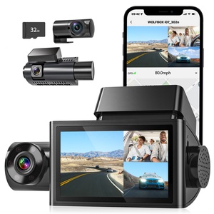 Free TF Card 3 Channel <b>Dash</b> Cam 4K with WIFI <b>Dash</b> Cam Front and Inside Rear <b>Dash</b> Cam Recorder - Product Image 1