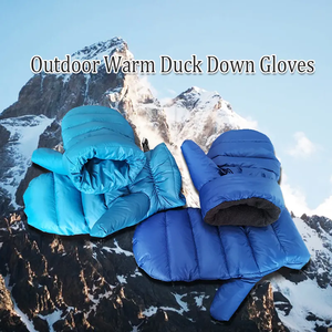 <span class=keywords><strong>Gants</strong></span> d'hiver rembourrés pour l'extérieur, 700 Fill Power, duvet de canard, tissu nylon, compatibles écran tactile, sans chaleur, pour le camping - Product Image 4