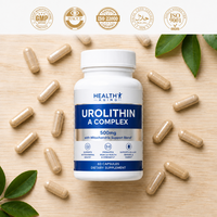 Capsules de urolithine liposomale végétalienne fabriquées selon les normes CGMP pour la santé du cerveau, le soutien immunitaire et la régénération mitochondriale 98%