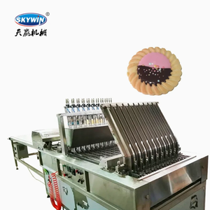 Skywin 자동 10 레인 고속 2 색 초콜릿 증착기 잼 쿠키 만들기 tartlets tartletes 기계 - Product Image 3