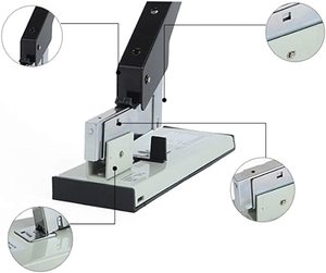 Engrapadora Manual de Plástico Gris Plateado, Resistente, Capacidad para 100 Hojas, Profundidad de Engrapado de 60 mm, Modelo 8100, Tamaño <span class=keywords><strong>Normal</strong></span> para Oficina - Product Image 2