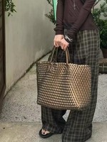 Sommer Handgewebte Damenhandtasche 2026 Neue Große Kapazität Tragetasche Vielseitige Reise-Schultertasche