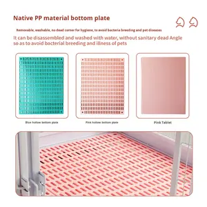 Cage pour animaux de compagnie à plusieurs niveaux de qualité supérieure chenil roulant robuste pour plusieurs centres d'élevage de chiens de chats refuges pour animaux de compagnie et cliniques vétérinaires - Product Image 3