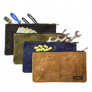 Bolsas de herramientas con cremallera de lona encerada de fábrica BSCI, paquete de 4, bolsa de herramientas táctica, marca OEM - Product Image 2