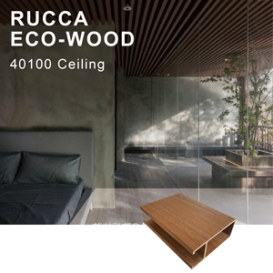 Rucca Nhà Máy Giá tùy chỉnh WPC vuông gỗ ống 40*100 mét không thấm nước gạch Trần Vuông WPC gỗ Trần - Product Image 3