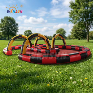WINSUN Jeux de piste gonflables de compétition en plein air Piste gonflable de parcours d'obstacles - Product Image 1