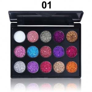Paleta de Sombras de Ojos con Brillo al por Mayor, Maquillaje Vegano para Mujer, Paleta de Sombras de Ojos Altamente Pigmentada para Mujer - Product Image 1