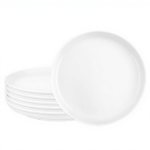 Plato de Porcelana Blanca Personalizado, Ecológico, Hecho a Mano, con Logotipo Gráfico, Borde Plateado/Dorado, Apto para Alimentos, para Fiestas - Product Image 2