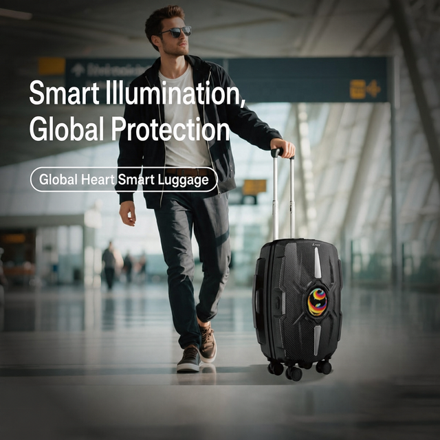 LOY L2 Smart LED Suitcase with Screen App Control Programmable Display for Travel Business Hard Shell Rolling Luggage