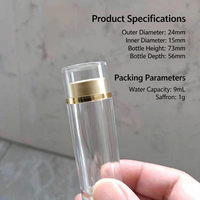 Vente en gros de pots en plastique de petite capacité de 10 ml, 15 ml, 20 ml, 30 ml pour poudre, emballage de médicaments, flacon de safran, flacon en PS