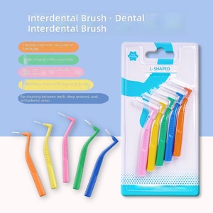 Cepillo Interdental en Forma de L con Cerdas de Nylon Suaves para Limpieza Dental Ortodóntica, Uso Adulto, Desechable - Product Image 1
