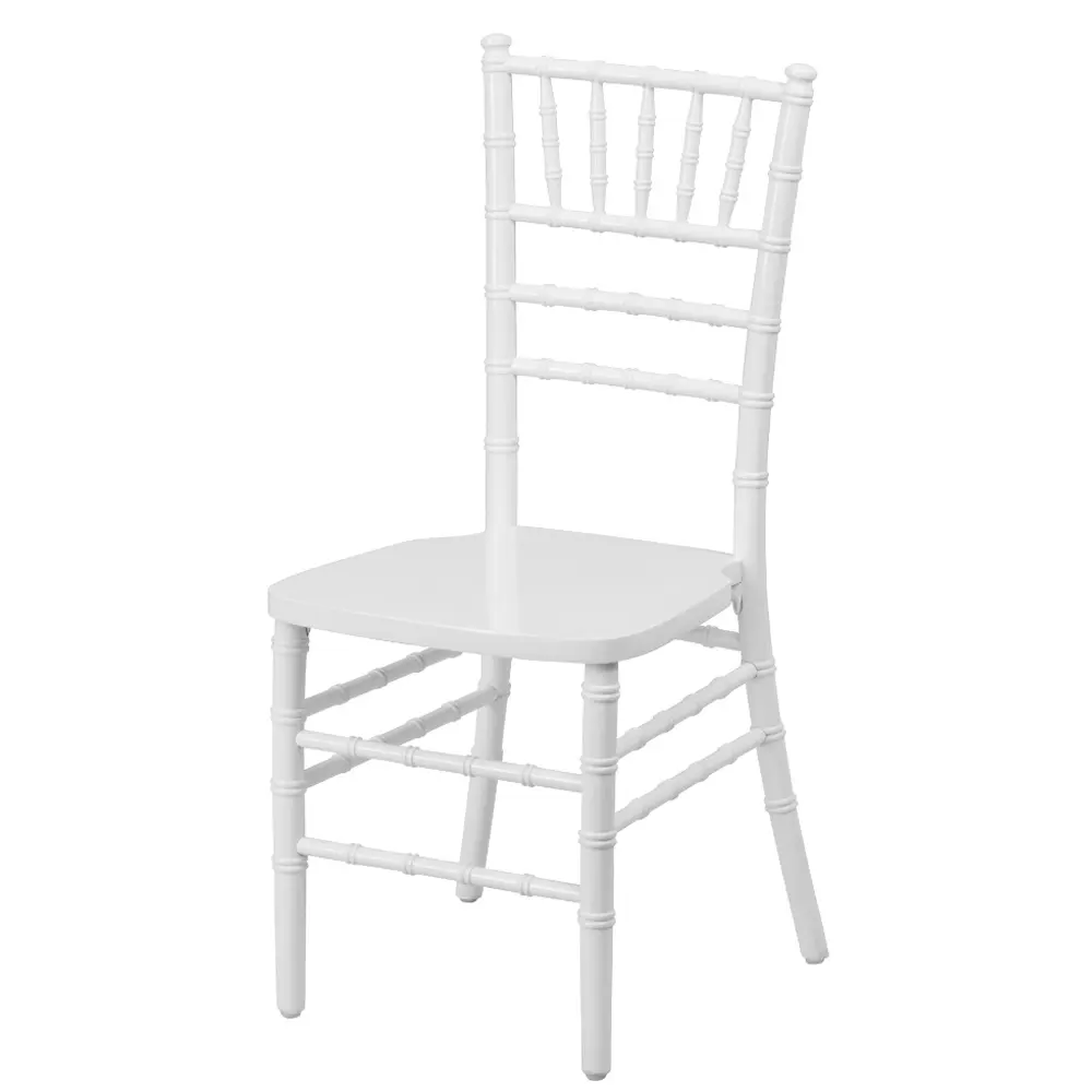 Chaises Tiffany Blanches Assemblées Bjflamingo Event Banquet Chaises Chiavari Empilables en Bois