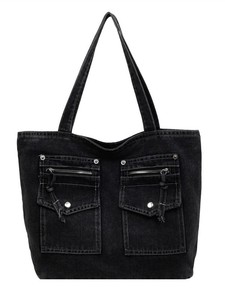 Bolso Tote Casual de Hombro con Diseño Multibolsillos, Cierre de Cremallera, Forro de Algodón, Portátil, para Compras Diarias y Desplazamientos de Chicas - Product Image 2
